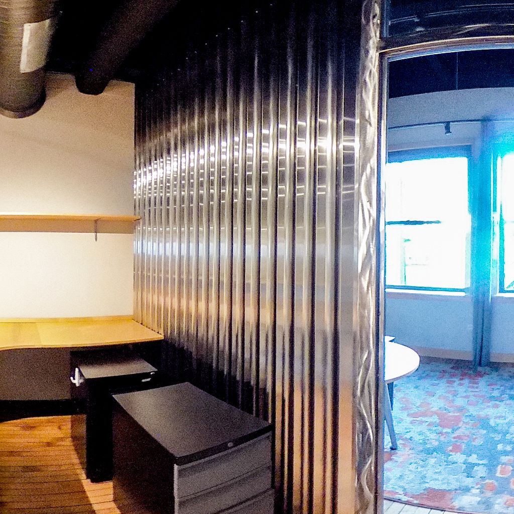 Front of South East corner office lounge