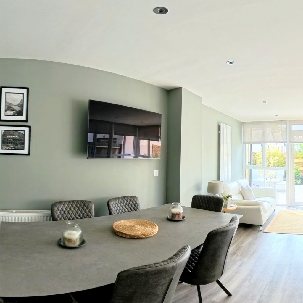 Open plan kitchen diner